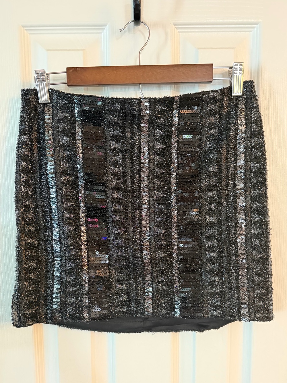 Express Black Sequin Mini Skirt Size 6 | Sparkly Party Holiday Clubwear